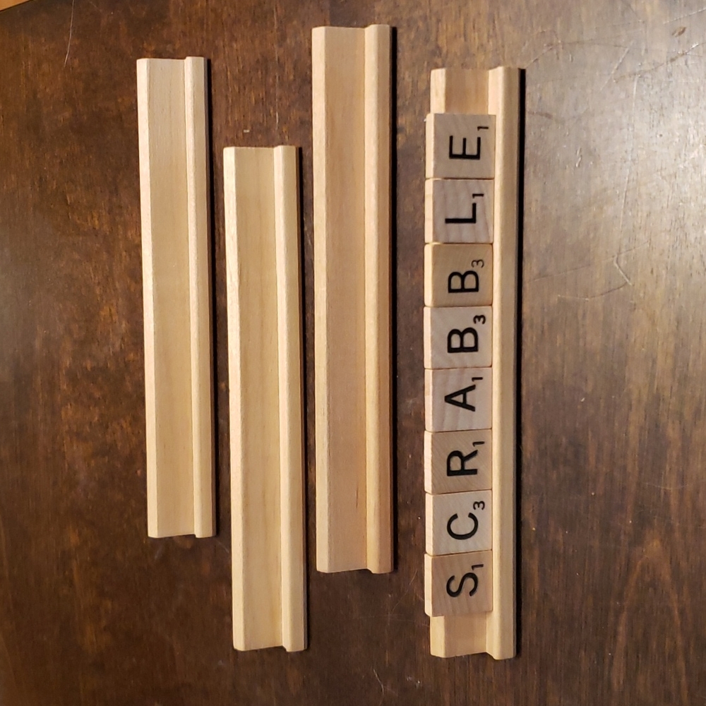 Scrabble Board Game Tile Holders Set Of Four Tile Holders